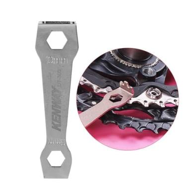 Imagem de Dioche Chave de porca de anel de bicicleta, chave fixa de parafuso de corrente de bicicleta, ferramenta de chave de manivela de bicicleta para mountain bike