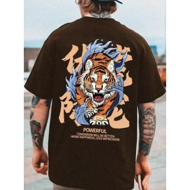 Imagem de Camiseta Oversized Unissex Tigre Streetstyle Tiger - Maravs