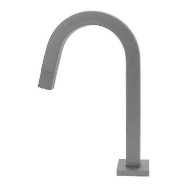 Imagem de Torneira Banheiro Slim Tube Quadrada Baixa Preta