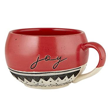 Imagem de Canecas de Natal Faithworks Scandi - Caneca de Natal Jumbo Artesanal para Café ou Sopa, 473 ml, Joy