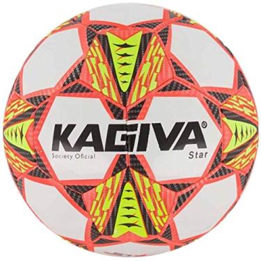 Imagem de Bola Kagiva Society Futsal Costurada, branco/vermelho