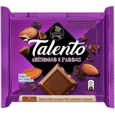 Imagem de Chocolate Garoto Talento Amêndoas E Passas 85G