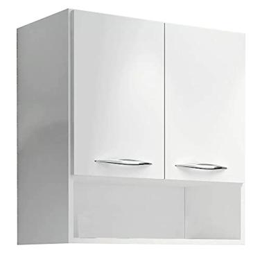 Imagem de ARMÁRIO AÉREO DUAS PORTAS COM NICHO / BRANCO. CONFECCIONADO 100% EM MDF DE REFLORESTAMENTO, COM ESPESSURA DE 15 MM, E NAS BORDAS FRONTAIS, SÃO COLOCADAS FITAS DE PVC QUE EMBELEZAM E AUMENTAM A DURABILIDADE, AINDA CONTA COM O ACABAMENTO FEITO A MÃO, PARA GARANTIR A TOTAL QUALIDADE DO PRODUTO.