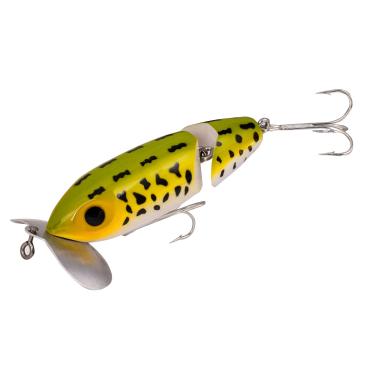 Imagem de Arbogast Isca de pesca de robalo Jitterbug Topwater – Excelente para pesca noturna, sapo de barriga branca, encaixe articulado G675 (9,5 cm, 1,5 g)