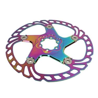 Imagem de Rotor de Bicicleta Flutuante, Espessura 1,8-1,9 Mm Rotor de Freio a Disco de Bicicleta de Alta Dureza Suporte de Liga de Alumínio para Mountain Bike (203mm)