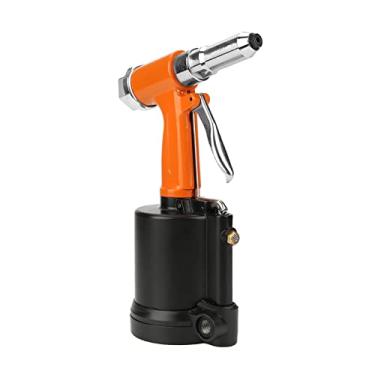 Imagem de Pistola de Rebite de Ar, Rebitador Pneumático Industrial, Kit de Rebite Cego Pneumático de Ar Industrial, Conjunto de 3.2-6.4mm, Grampeadores de Construção Elétrica (laranja preto)