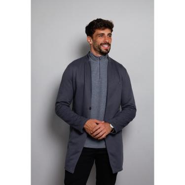 Imagem de Sobretudo Moletinho Masculino com Bolsos Lapela e Botão-Masculino