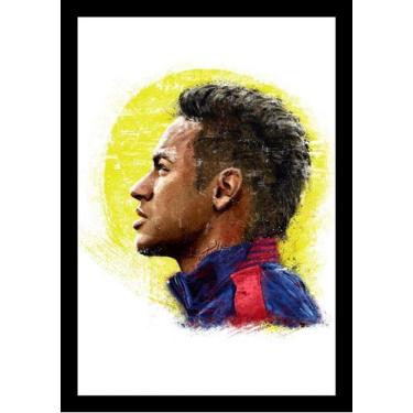 Imagem de Quadro Decorativo Neymar Jr Arte Futebol 42x29cm