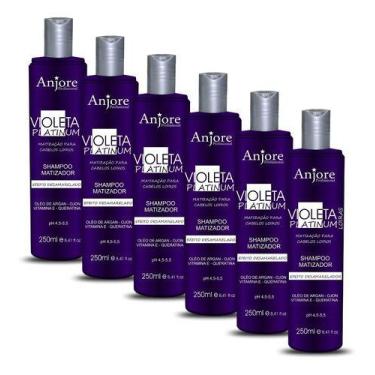 Imagem de Kit 6 Shampoo Violeta Platinum 250ml Anjore - Anjore Profissional