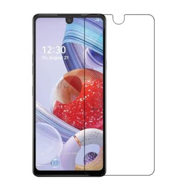 Imagem de UPONEW [Pacote com 2 protetores de tela de vidro temperado transparente HD sem bolhas para LG Stylo 6 LG Stylo6 Q730 transparente