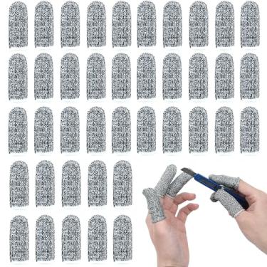 Imagem de 40 peças anticorte pontas dos dedos berços protetores resistentes ao corte, antiderrapante resistente ao corte berço de proteção do dedo do polegar para cortar costura cozinha trabalho escultura
