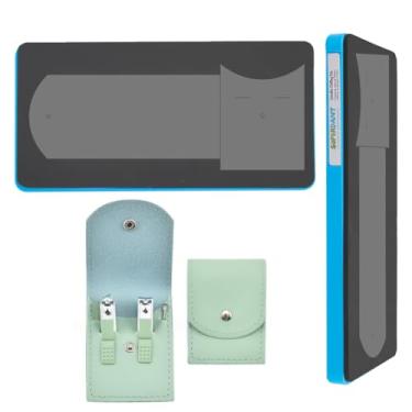 Imagem de SUPERDANT Estojo de couro para cortador de unhas, bolsa de couro para cortar unhas, matrizes de couro para artesanato faça você mesmo, cortador, chaveiro, molde de corte de tecido, molde para