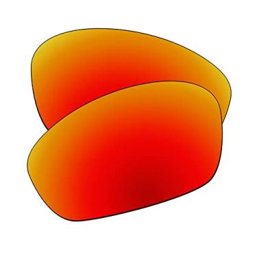Imagem de EZReplace Lentes de reposição para óculos de sol Oakley Straight Jacket 2007 (lentes polarizadas) – Compatível com armação Oakley Straight Jacket 2007 (vermelho fogo)