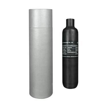 Imagem de TUXING 30Mpa 4500Psi 0.48L 29Cu Em 420Cc Fibra de Carbono Hpa Tanque, Cilindro de Gás, Paintball Hunting Para Pcp Air Rifle Gun Daystate E Fx Thread M18 * 1.5 Pequena Fibra de Carbono Preto