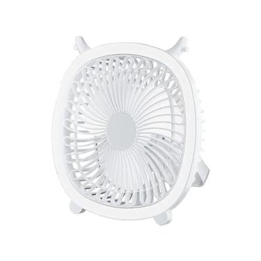Imagem de USB Mini ventilador portátil de parede Mini ventilador pequeno para casa e escritório Ventilador portátil para sala de aula e sala de estar (Branco)