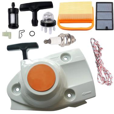 Imagem de Hippotech Conjunto de arranque de recuo com kit de ajuste de filtro de ar para serras de corte de concreto Stihl TS410 TS420 TS480i TS500i substitui OEM 4238 190 0300, 4238 140 4401