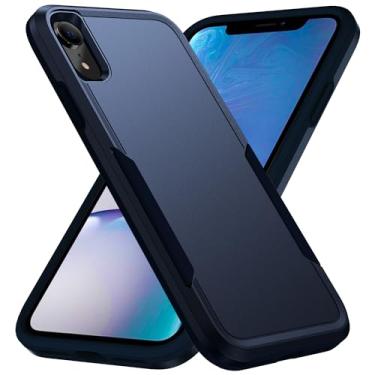 Imagem de Hsefo Compatível com Capinha de Celular para iPhone XR, Proteção Resistente, à Prova de Choque, à Prova de Queda, à Prova de Poeira, Antiarranhões, Capa Azul