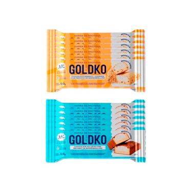 Imagem de Kit Barras de Proteína Chocolate Branco e Cookies e Chocolate ao Leite com Marshmallow 50g - 12 Unidades