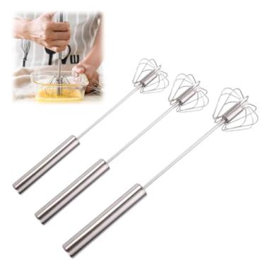 Imagem de Batedor semiautomático de aço inoxidável, novo batedor de fácil de usar 2024, batedores de pressão para cozinhar, batedor de mão mini para batedeira de /1680