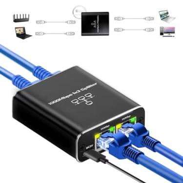 Imagem de Aimery Divisor Ethernet Gigabit de alta velocidade, divisor Ethernet de 1 a 3 [3 dispositivos de rede simultânea], adaptador divisor RJ45 com cabo de alimentação USB, divisor de Internet para cabo