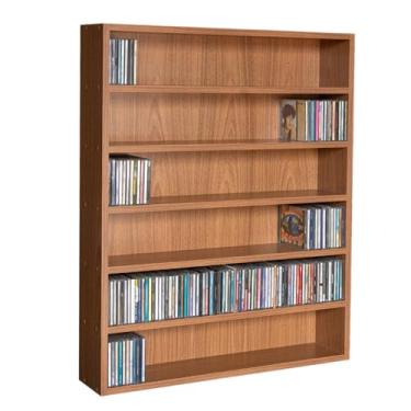 Imagem de Serena Estantes Estante Para 450 CDs 6 Prateleiras Rstico MDF Louro Freij 18mm Suporte Para CDs