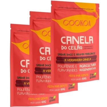 Imagem de Canela do Ceilão Cookoa, 3 Pacotes de 60g