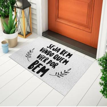 Imagem de Tapete De Entrada Decorativo Capacho Divertido e Criativo Frase - Quem Vier Por Bem... Ca493