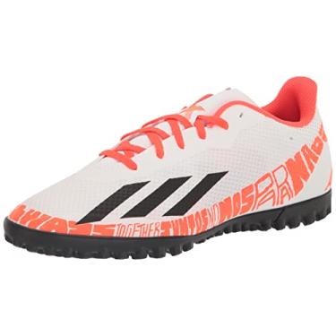Imagem de adidas Tênis de futebol unissex para grama sintética X Speedportal Messi.4, Ftwr Branco/Núcleo Preto/Vermelho Solar, 5 Women/12.5 Men