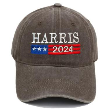 Imagem de Gchoice Boné Kamala Harris para Presidente 2024. Ajustável - Qualidade bordada Kamala President, Café, M-G