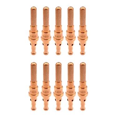 Imagem de TIANLYLIN 10 peças 9-8215 Plasma Eletrodo Fit Thermal Dynamics SL60/SL100 consumíveis de tocha de corte