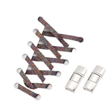 Imagem de Elastic Shoelaces Sneakers Fashion Mix And Match Colors Quick Shoelaces Suitable For All Shoes(Seven colors)