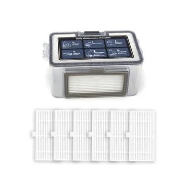 Imagem de Peças de reposição de aspirador de pó para robô adequadas para MAMNV BR150/BR151, para ZCWA BR150/BR151, para ONSON BR150/BR151, para GTTVO BR150/BR151, para MANVINS G20 (7PC-Dustbin e filtro HEPA)