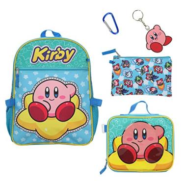 Imagem de BIOWORLD Kirby Conjunto de mochila de 5 peças (criança pequena), amarelo, tamanho único
