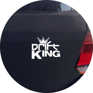 Imagem de Adesivo de Carro Drift King - Cor Branco - Melhor Adesivo, Branco
