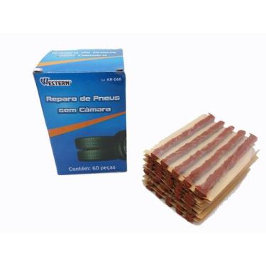 Imagem de Remendo Macarrão para Pneu Sem Câmara Carro Moto Reparo - Western