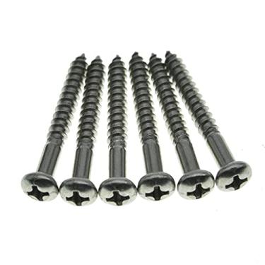 Imagem de Dopro Pacote com 6 parafusos de montagem de ponte de tremolo de aço inoxidável com cabeça Phillips estilo vintage para Fender Strat/Stratocaster