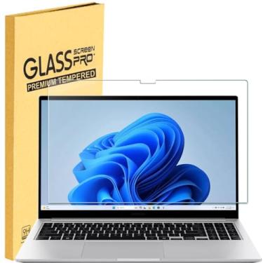 Imagem de MUBUY-GOL Protetor de tela de vidro temperado para laptop Samsung Galaxy Book5 360 de 15,6 polegadas, Galaxy Book4 360 15.6, Galaxy Book4 de 15,6 polegadas, rigidez 9 H, antiimpressões digitais