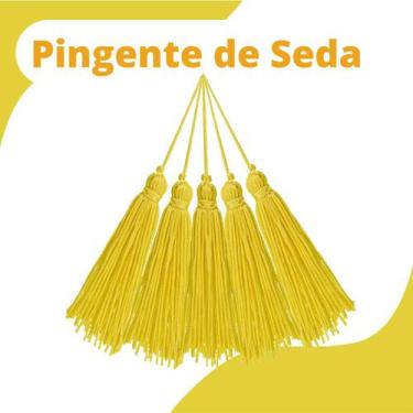 Imagem de Pingente De Seda Tassel - Franja - Amarelo Gema - Com 20 Unidades - Ny