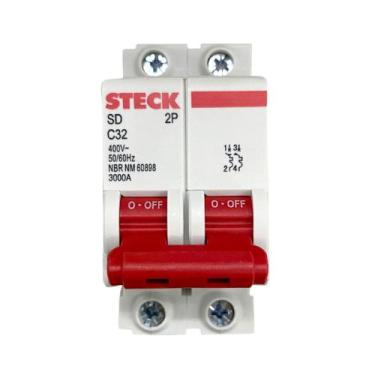 Imagem de Disjuntor Steck Bipolar Duplo Curva C 10a, 16a, 20a, 25a, 32a, 40a, 50