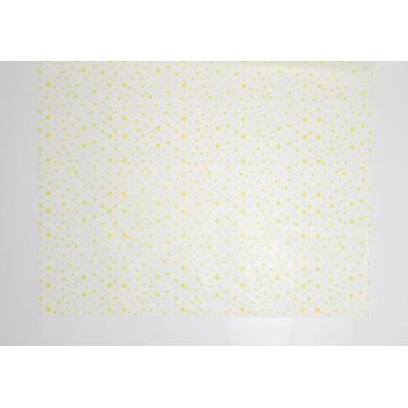 Imagem de Papel de Seda 50x70 cm  Pacote C/50 Unidades  - BOLINHAS AMARELAS - AR