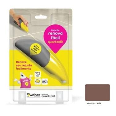 Imagem de Revitalizador De Rejuntes 120ml Renova Fácil Cores Quartzolit, Marrom 