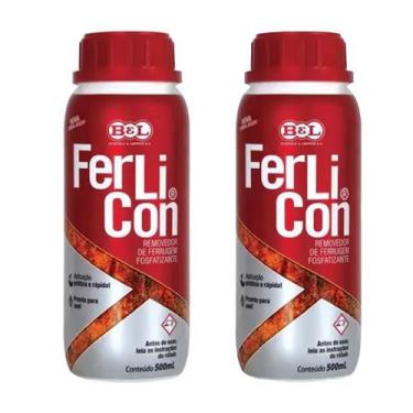 Imagem de 2 Ferlicon Removedor Ferrugem E Preparação Metálico 500ml