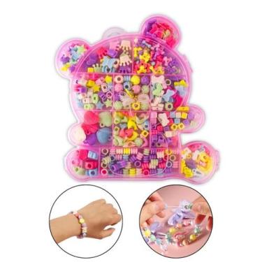 Imagem de Maleta Ursinho Fábrica Biju Infantil Miçanga Colorida Colar - Arte Sed