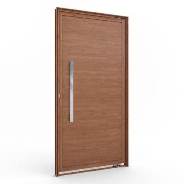 Imagem de Porta Pivotante Lambri de Aluminio Puxador de 80cm 215x105 Lucasa Alum