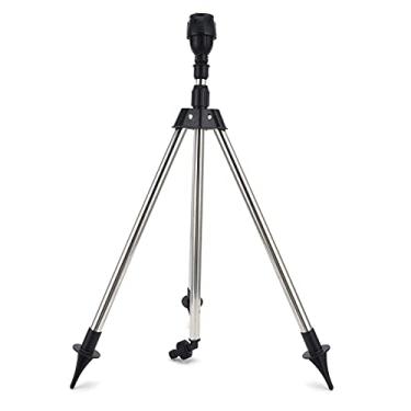 Imagem de Aspersor Rotativo de 360 ​​graus, tripé de Rega Automático, Aspersor para Jardim, Aço Inoxidável, Plástico, Altura Ajustável