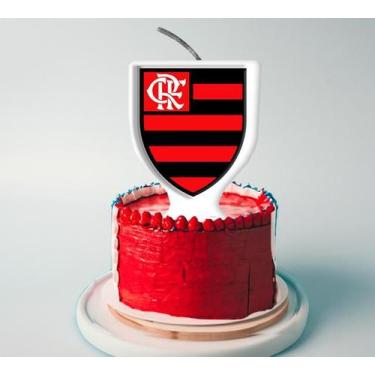 Imagem de Vela Plana Decoração emblema Flamengo festa aniversário - festcolor