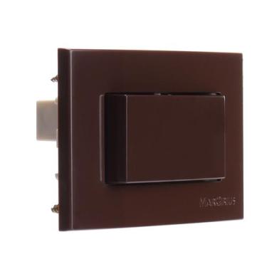 Imagem de  Conjunto para móvel Móveis planejados Interruptor Paralelo 10A Marrom