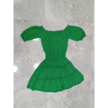Imagem de Vestido curto ciganinha com babado na barra - LALOKA, Verde, M