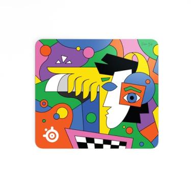Imagem de SteelSeries QcK Gaming Mouse Pad — Edição Limitada Artista Colaboração — Roma Bib — Base de Borracha Antiderrapante — Peak Tracking e Estabilidade — Otimizado para Sensores de Jogos