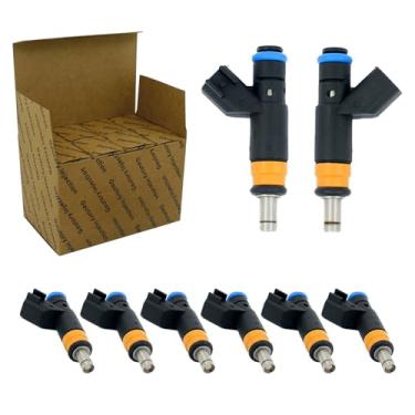 Imagem de Injetor de combustível 05037479AA serve para RAM 1500 2011-2017 Dodge Charger Jeep Grand Cherokee 2006-2018 5.7L V8, compatível com Hemi 5.7 conjunto de 8 injetores de combustível com 4 furos